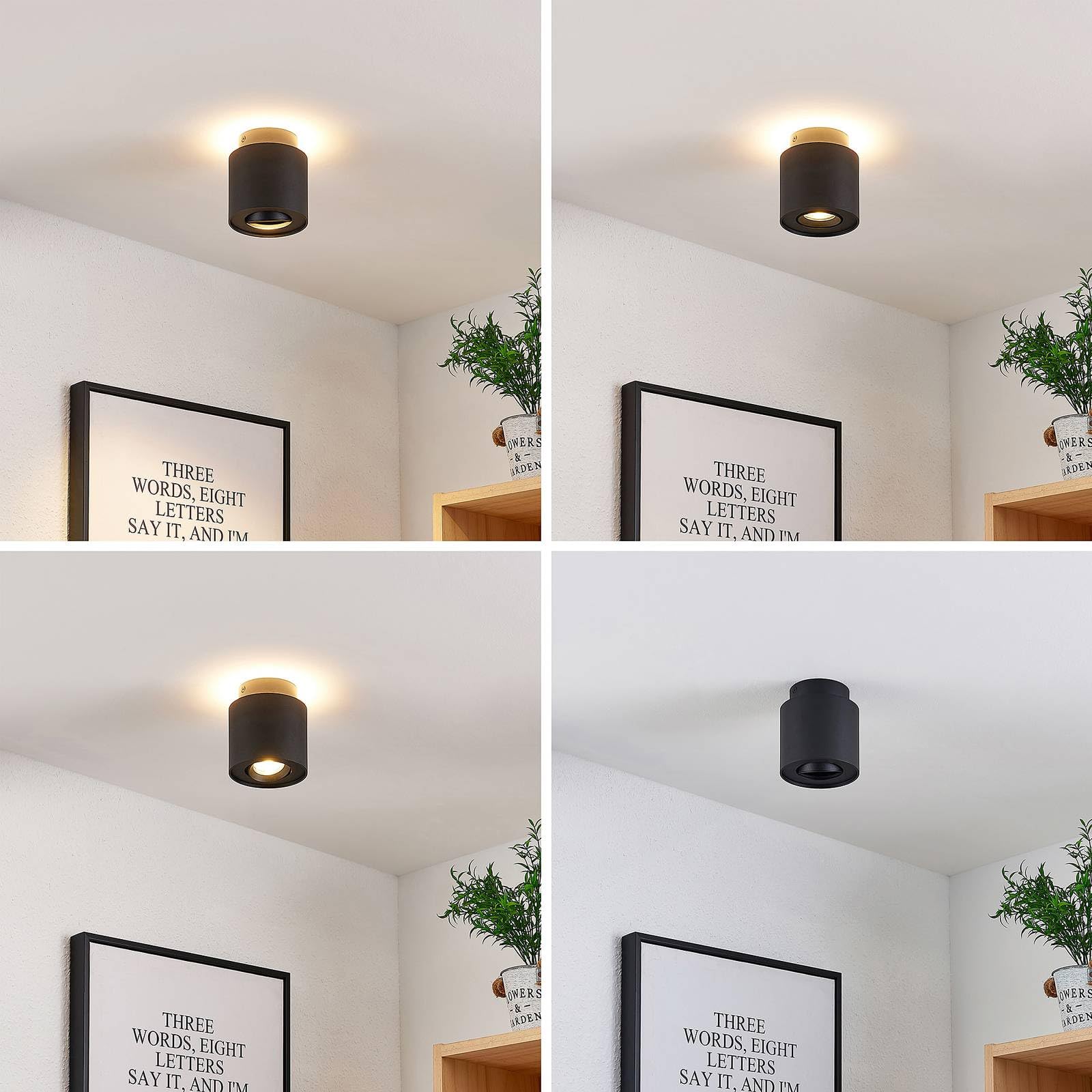 Arcchio Walisa Strahler Schwarz Aluminium GU10 Deckenlampe Deckenleuchte Spot