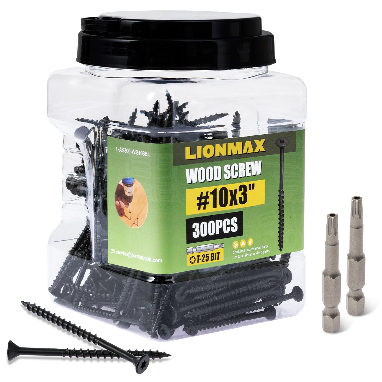 LIONMAX Deck Screws 3 Inch, Wood Screws #10 X 3 - View #5