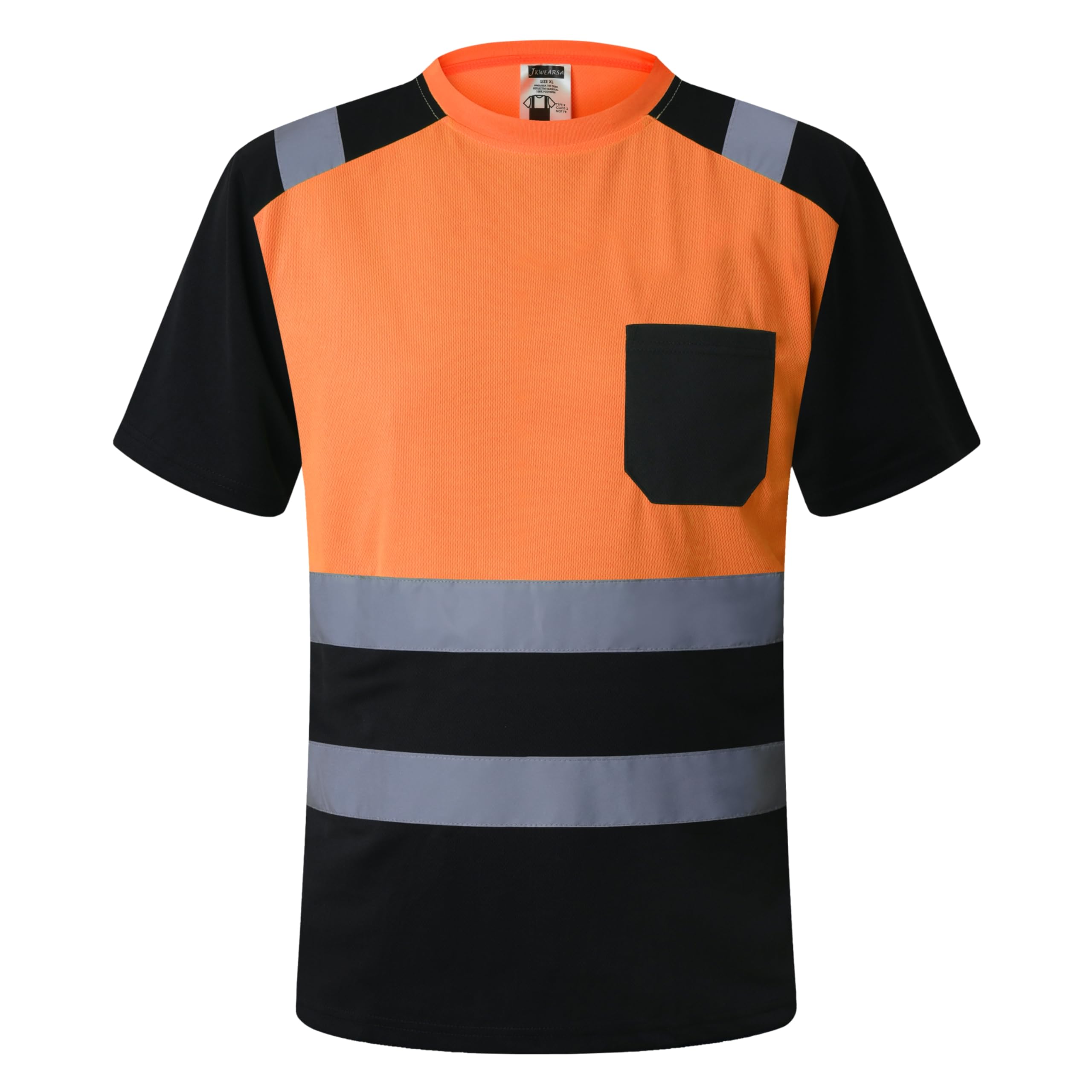 JKWEARSA Safety Shirt for Men Hi Vis Reflective Shirt Workwear,Quick Drying Breathable Soft T Shirt