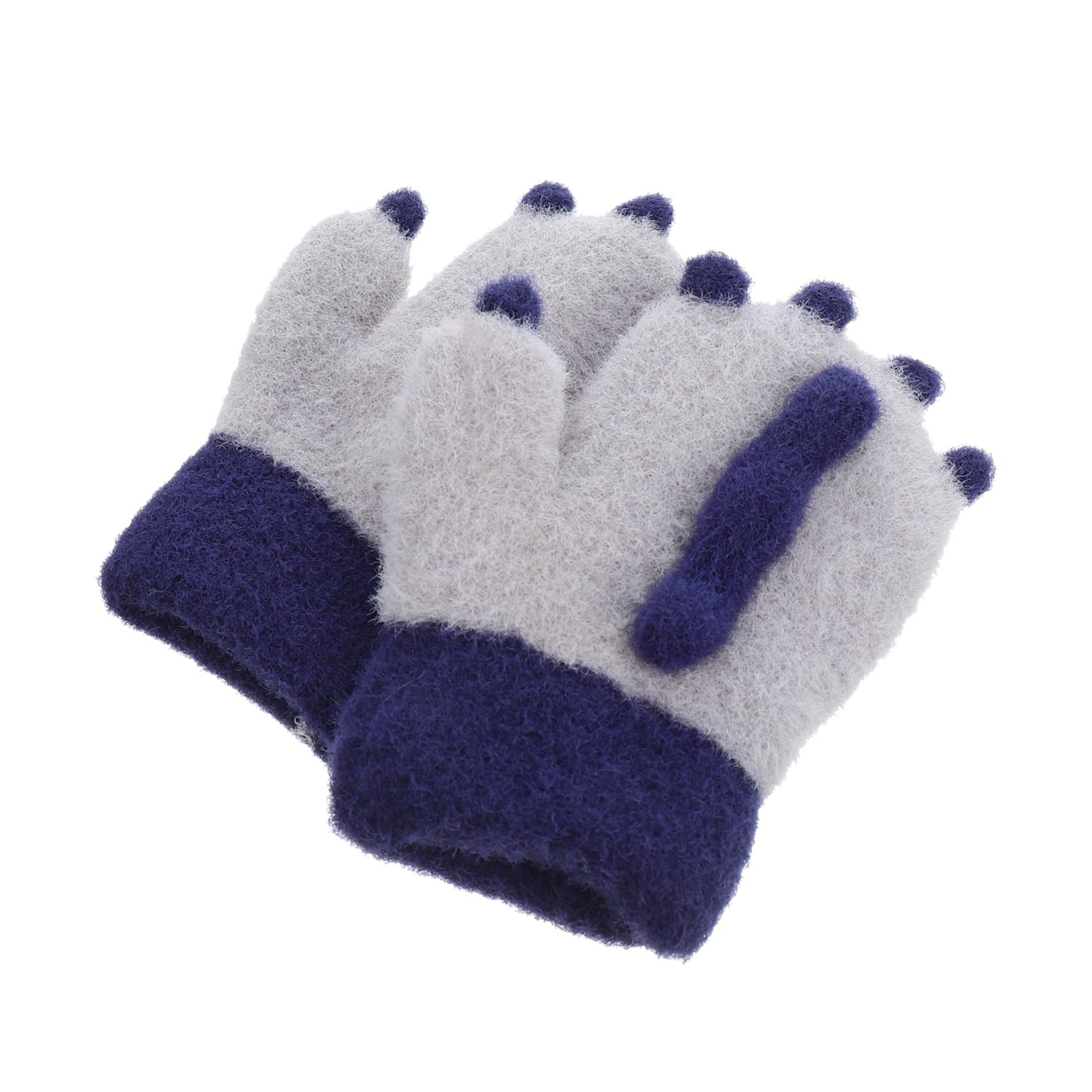 TOVINANNA Boys Girls Winter Gloves Kids Warm Finger Cashmere Gloves Full Coverage Adorable Dinosaur Claws