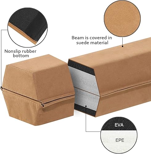 Miniatura 55 de FBSPORT Haz de equilibrio de 8 pies/6 pies: equipo de gimnasia plegable para niños y adultos, base de goma antideslizante, viga de gimnasia