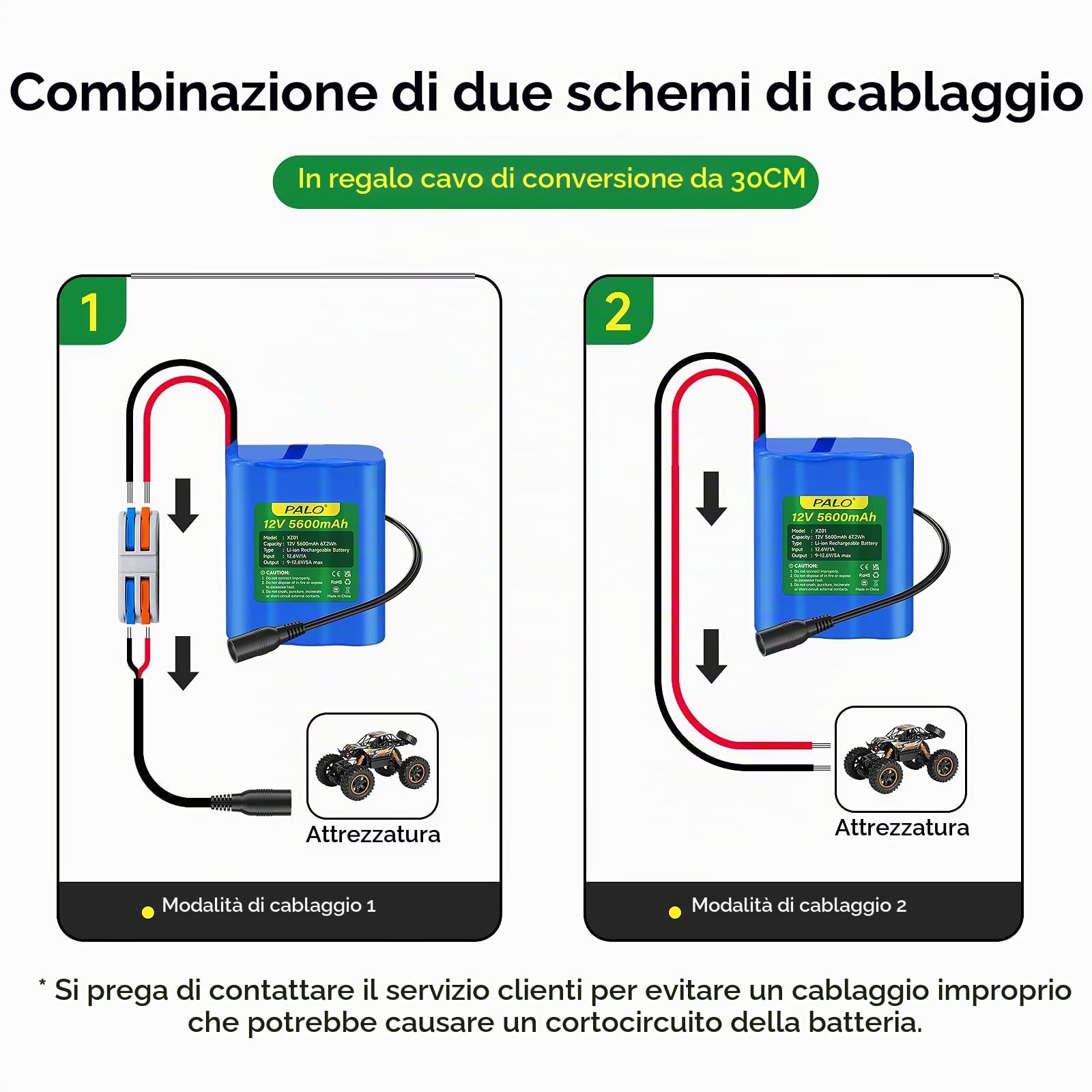 12V 5600mAh Batteria agli ioni di litio con caricabatterie e cavo di collegamento per radio, macchine fotografiche, videocamere, organo elettronico, lampada, telescopi, sonar
