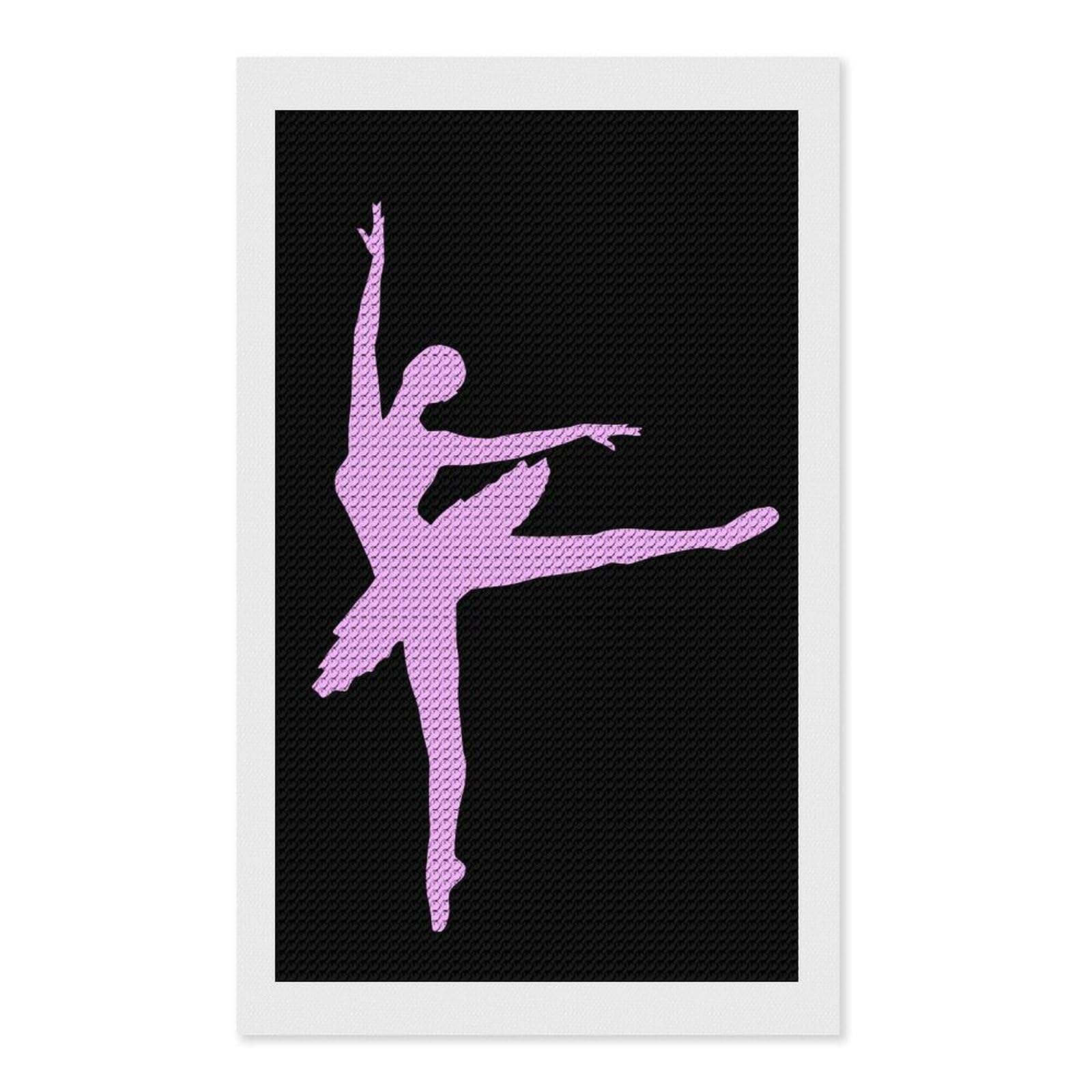 Nclqvjxzkhw Style Ballet Diamond Art Painting For Adult Round Diamonds Pictures Arts Crafts Home Wall Decor 12"X20"