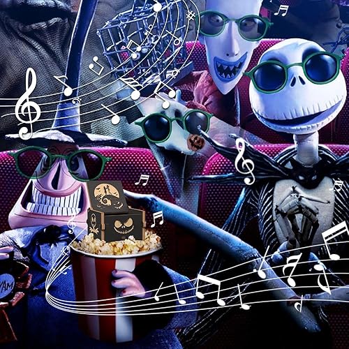 Miniatura 3 de Ucuber Caja de música The Nightmare Before Christmas  Mini caja de música de madera grabada, melodía This is Halloween, decoración del hogar para