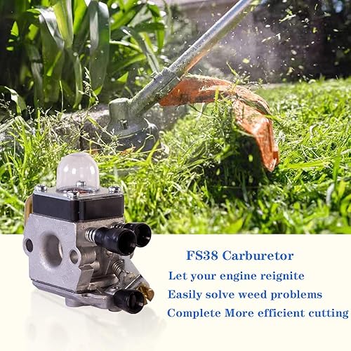 Miniatura 3 de Carburador FS45 FS38 para Stihl FS46 HL45 FS45C FS46C FS55 FS55C FS55RC KM55 KM55R Kit de reparación de malezas