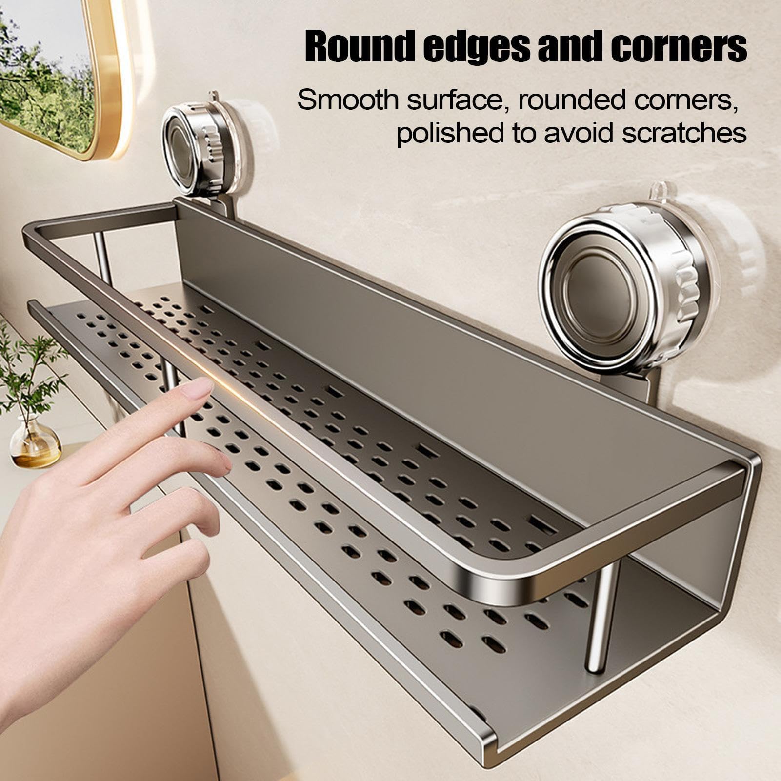 Wandregal - Platzsparendes Regal für Küche Bad & Wohnzimmer - Keine Regale - Ideal für Gewürze & Shampooflaschen - Modernes Design