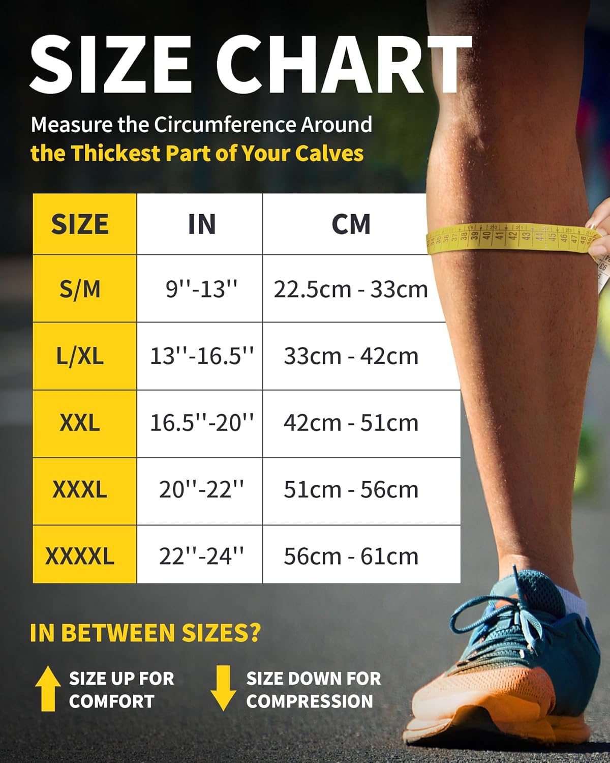 CAMBIVO 3-Pair Calf Compression Sleeves for Men & Women – Footless Socks for Shin Splints & Leg Pain Relief, 1 Pair Available - Image 5