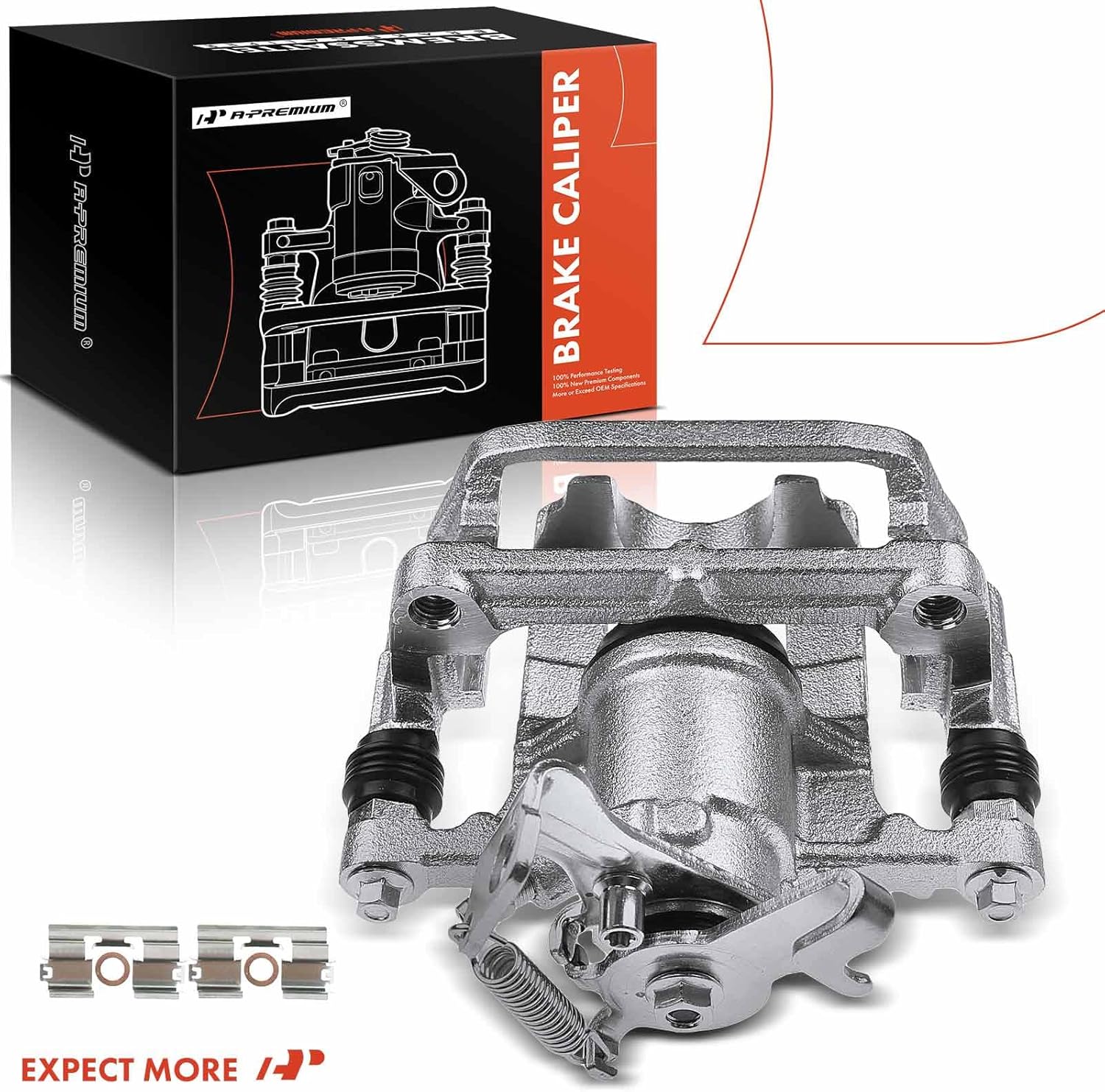 A-Premium Disc Brake Caliper Assembly with Bracket Compatible with Select Chevy and Cadillac Models - Volt 2011-2015, Cruze 2014-2015 2.0L, ELR 2014-2016 - Rear Left Driver Side