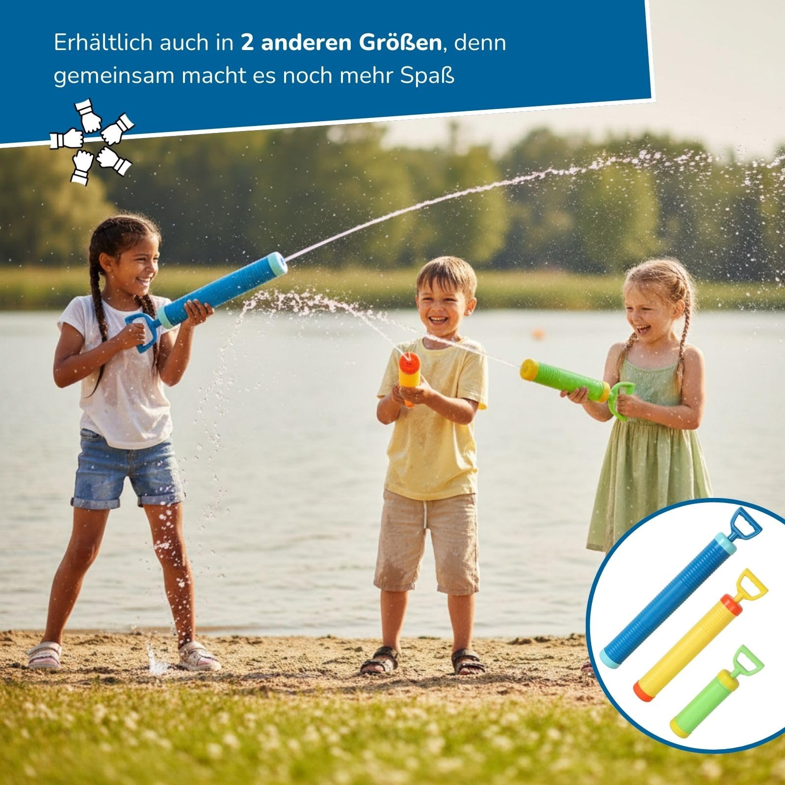 alldoro 60111 Water Shooter, średnica: 45 cm, wielokolorowy