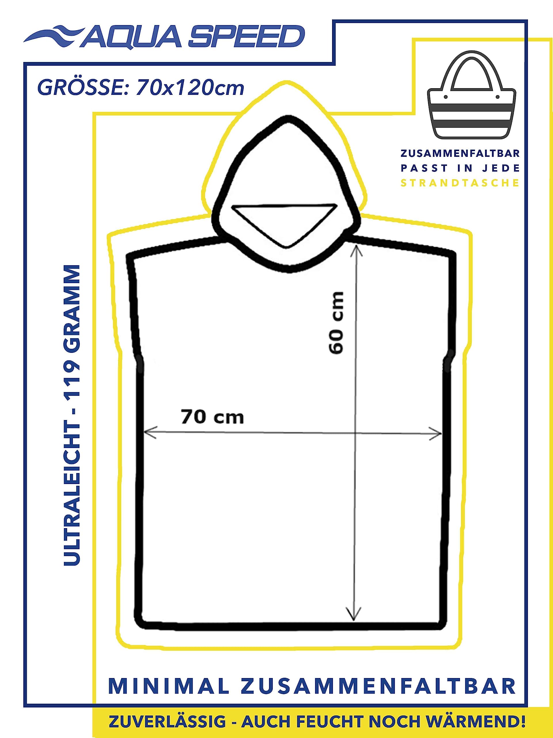 Aqua Speed Bademantel für Kinder | Badeponcho | Poncho Handtuch | Badetuch mit Kapuze | Handtuchponcho