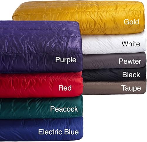 Miniatura 2 de PUFF Down - Manta alternativa para interiores y exteriores, resistente al agua, con funda de nailon extra fuerte, matrimonialqueen, color azul