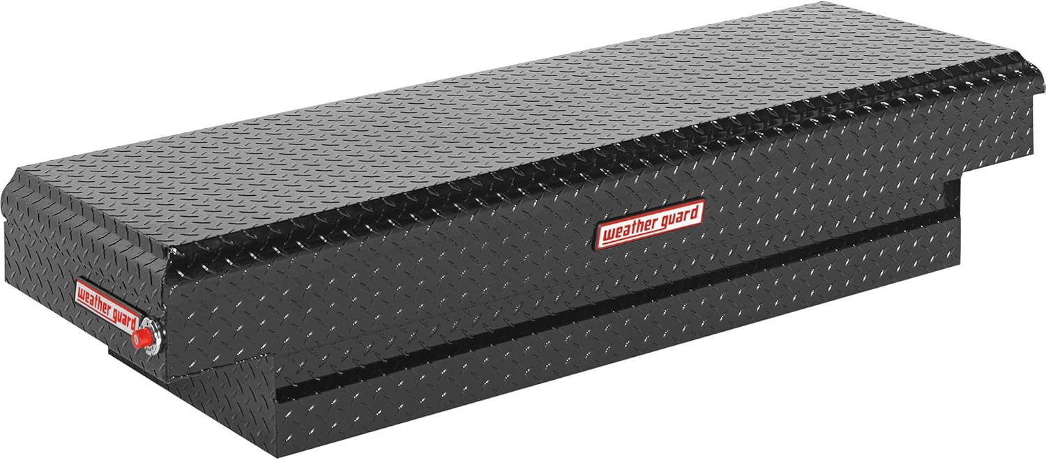 Weather Guard 154501 Black Aluminum Saddle Tool Box