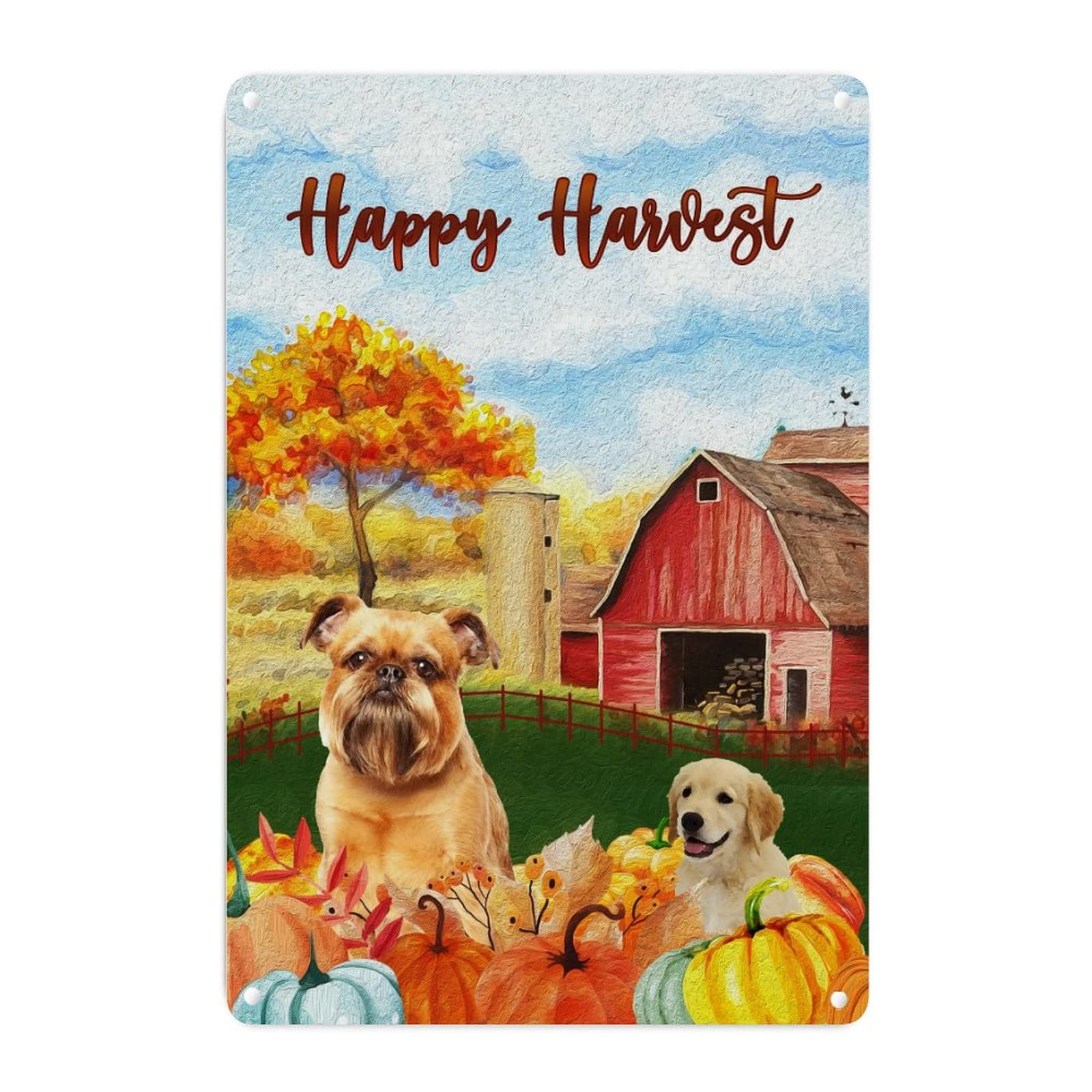 Plaque Métal Chien Chow Chow pour une Ambiance Chaleureuse de Cuisine en Automne