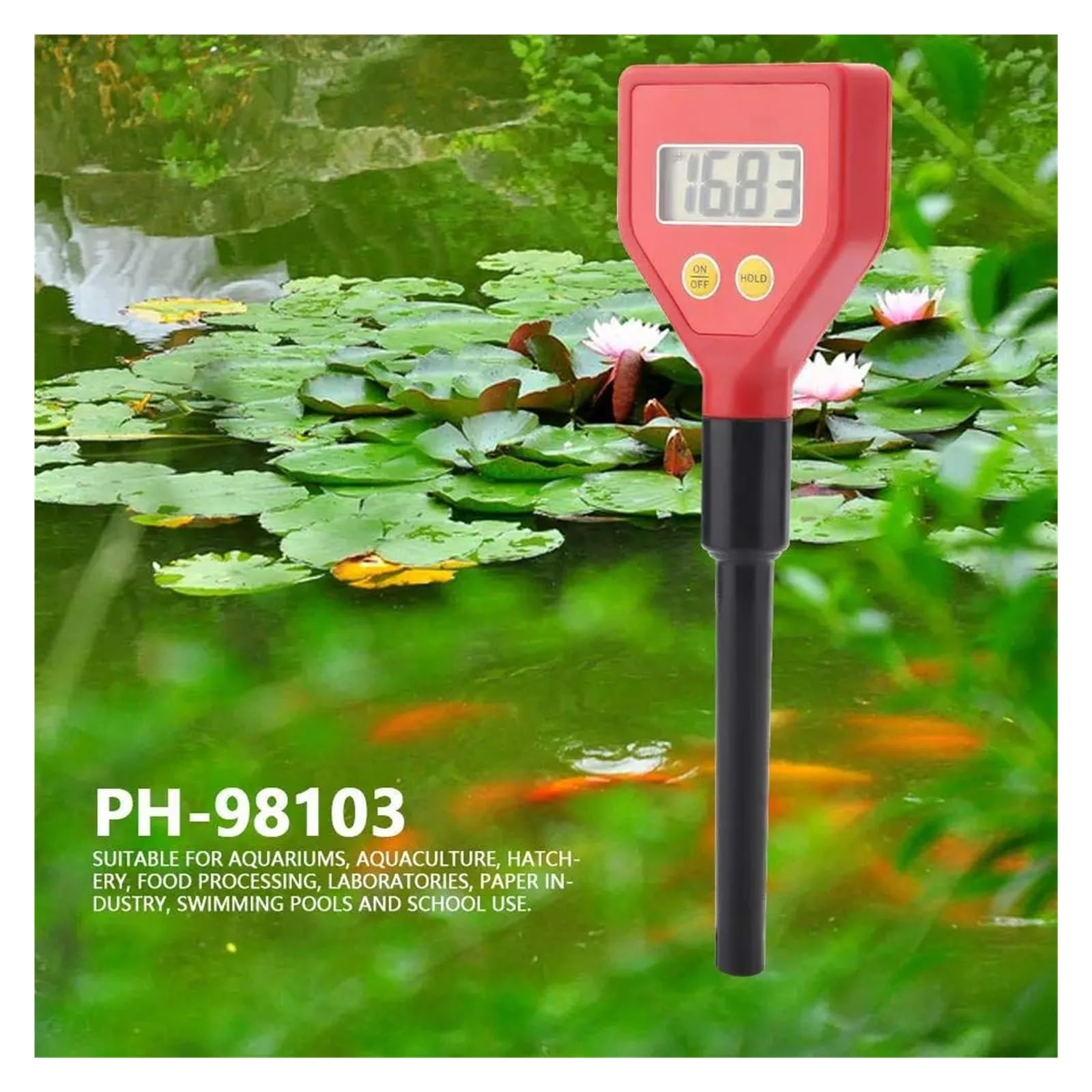 PH-98103 Precyzyjny Tester Jakości Wody Cyfrowy Analizator PH Podświetlenie Wyświetlacza Miernik Do Laboratorium Hydroponiki Akwariowej