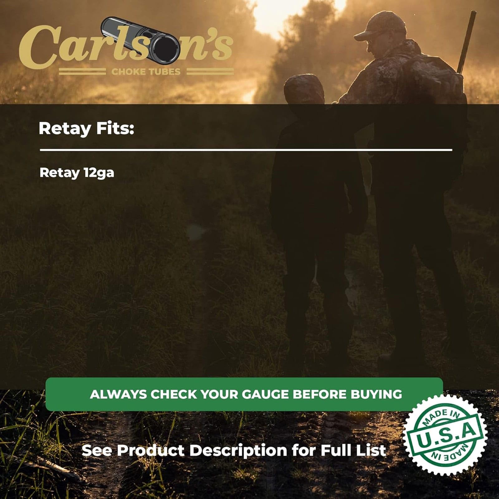 CARLSON’S Choke Tubes 12 Gauge for Retay [ Turkey | 0.640 Diameter ] Blued Steel | Extended Turkey Choke Tube | Made in USA