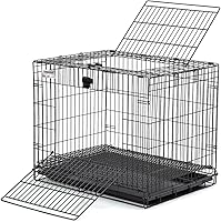 MidWest Wabbitat Small Rabbit Cage - Easy No-Tool Setup, Dual Door Access, Slide-Out Tray, Mesh Floor, Rust-Resistant Habitat for Rabbits & Small Pets