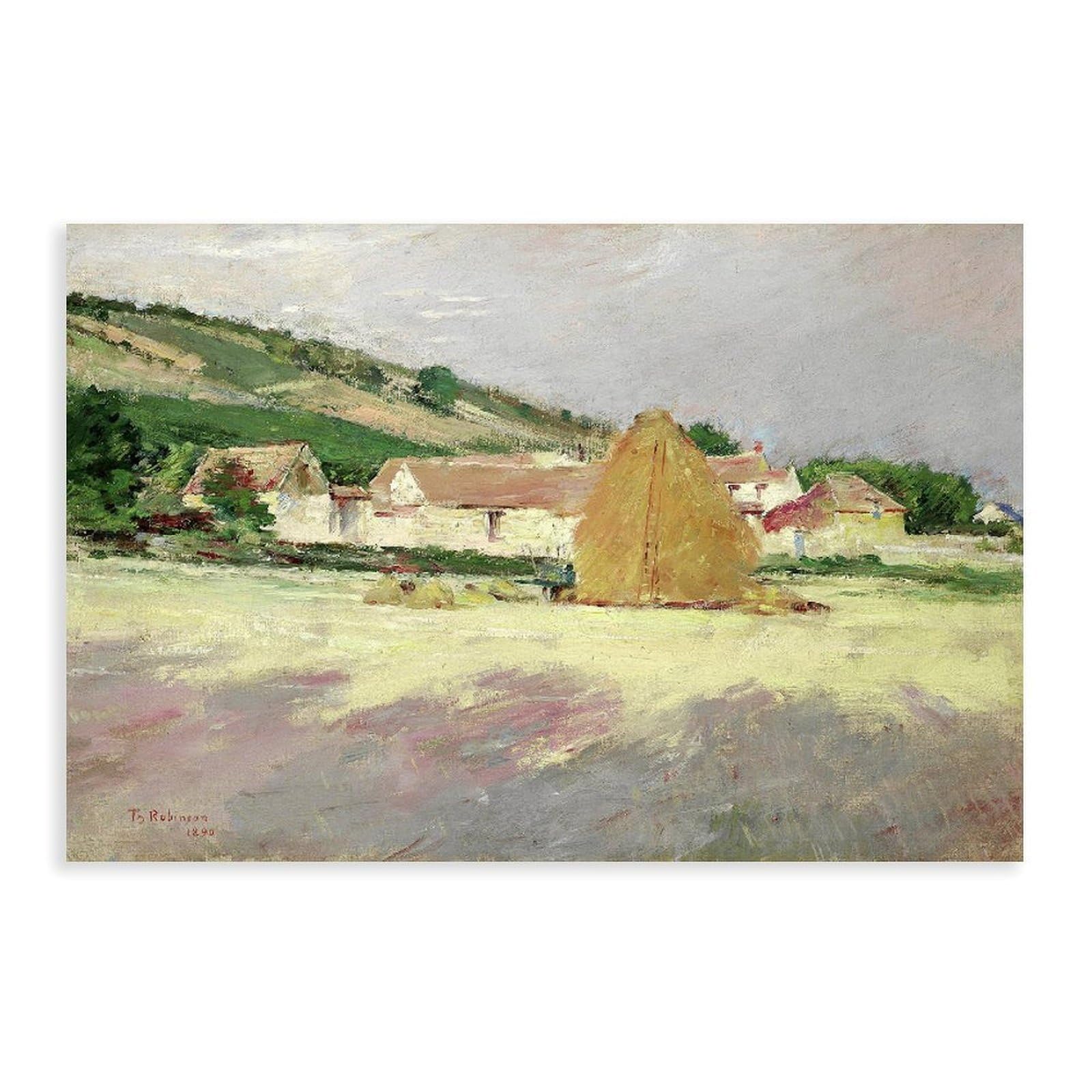 Dfjyjfgjj Theodore Robinson,Scene At Giverny, 1890 Canvas Posters Wall Art Bedroom Office Room Decor Gift 16" L X 24" W