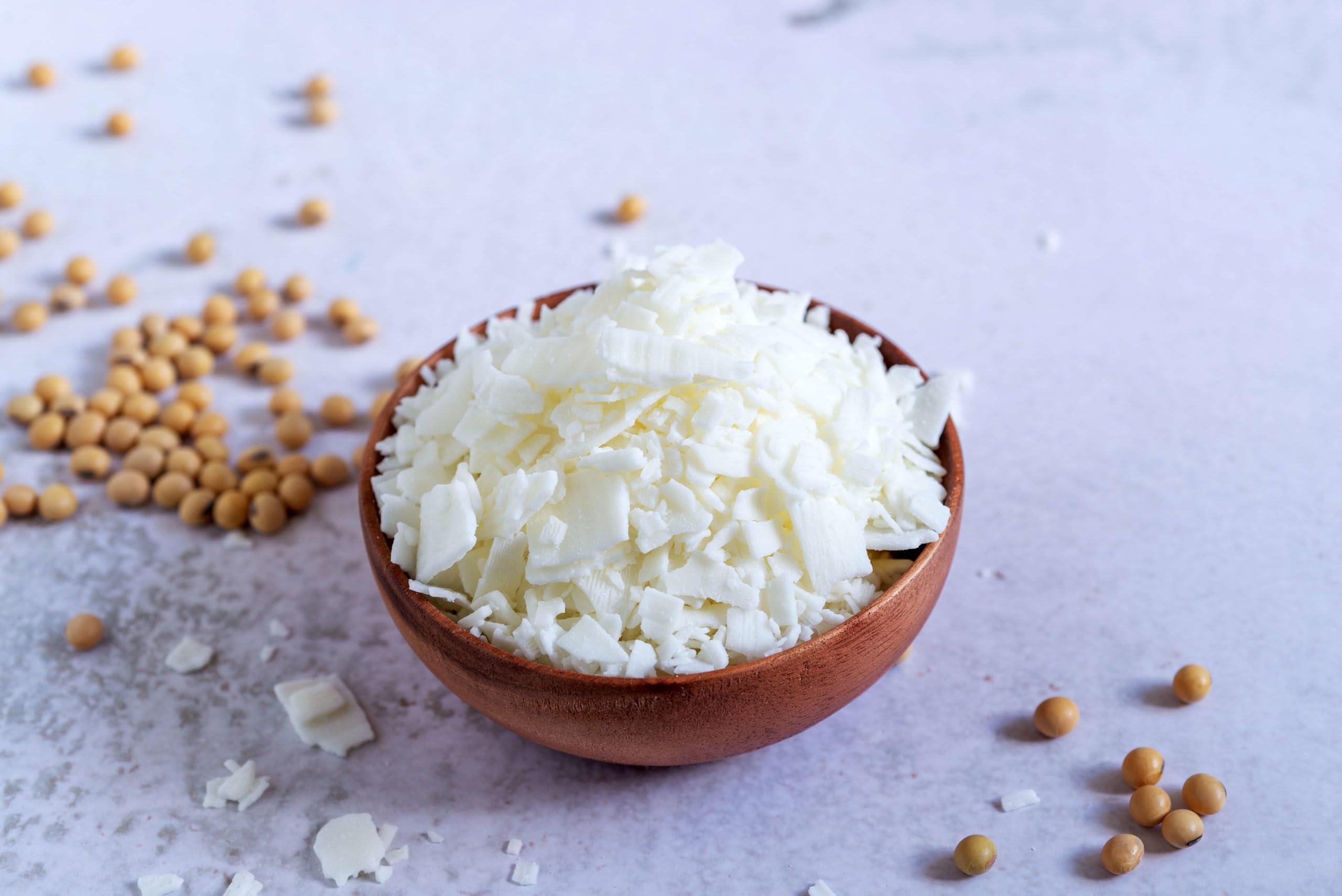 Sojawachs 5kg, Vegan Soja Wachs - Kerzenwachs zum Gießen - Massagewachs - Wachsplättchen - Gießkerzen - Natürliches Flocken - 100% natürlich