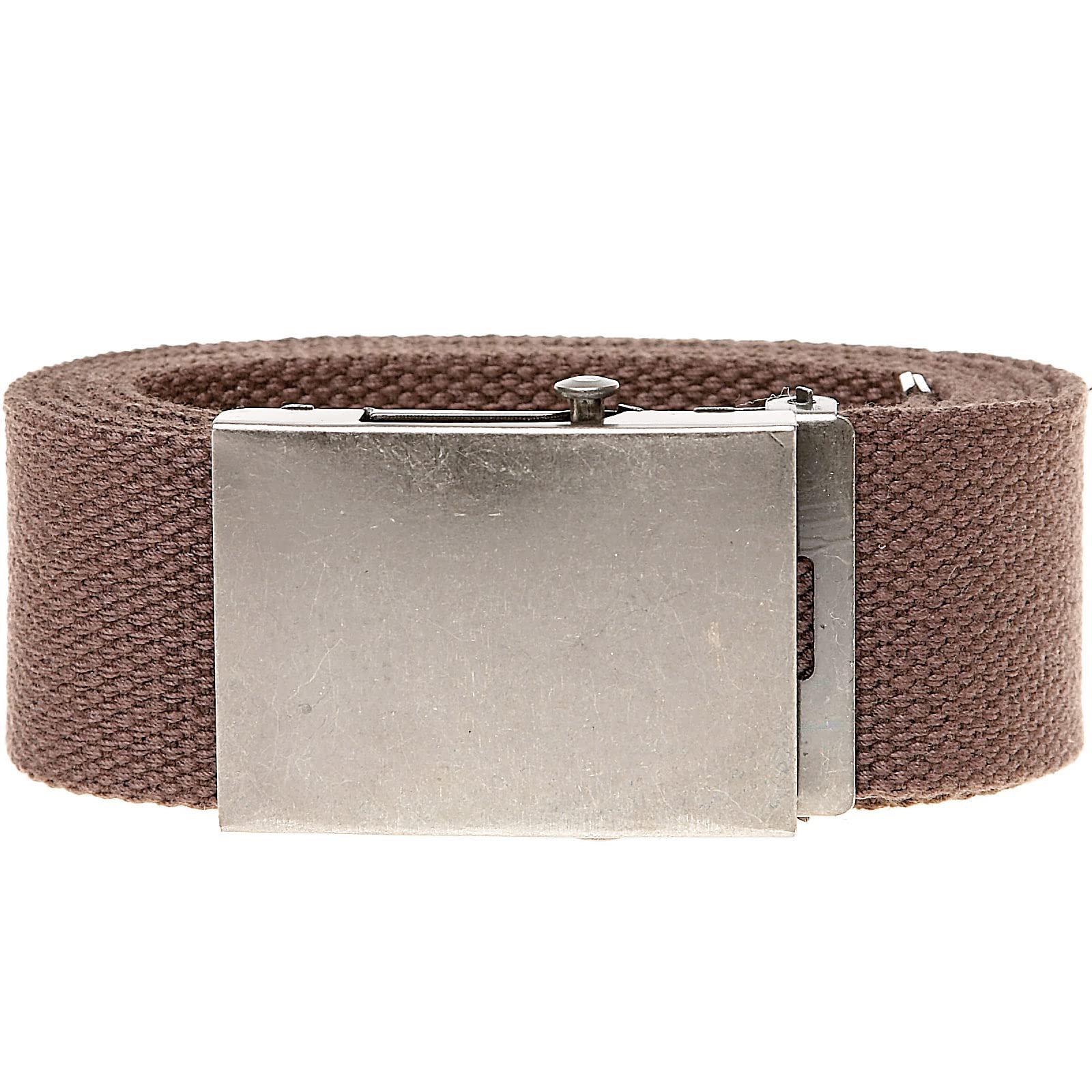 D555 Men's Brown Duke Edward Big Tall Plain Webbing Belt - 6XL