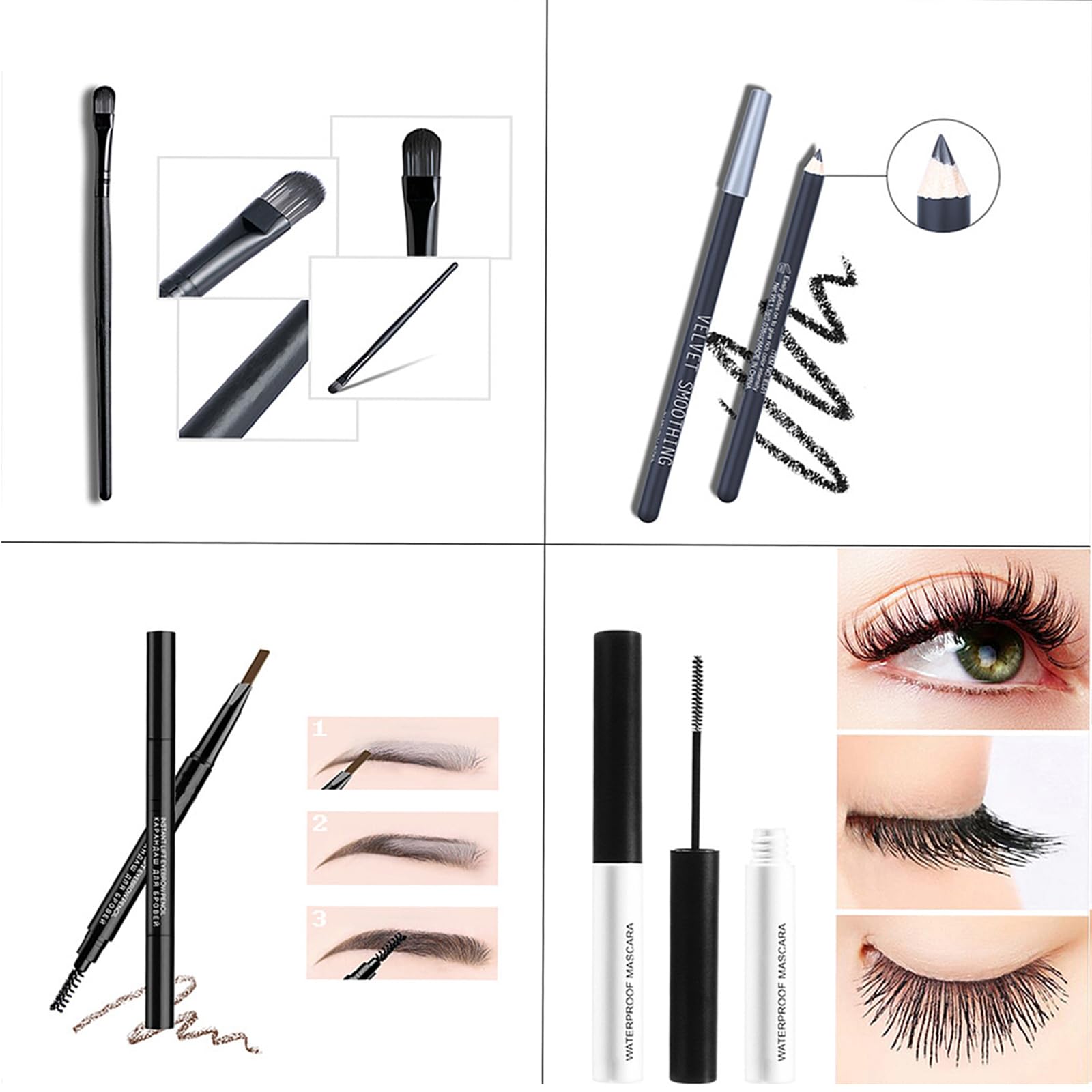 Set Trucchi Make Up Completo Donna Cosmetico Kit Viaggio per Occhi, Viso e Labbra - Sorpresa Regalo Trousse di Trucchi con Ombretto Eyeliner Mascara Correttore Rossetto Lucidalabbra