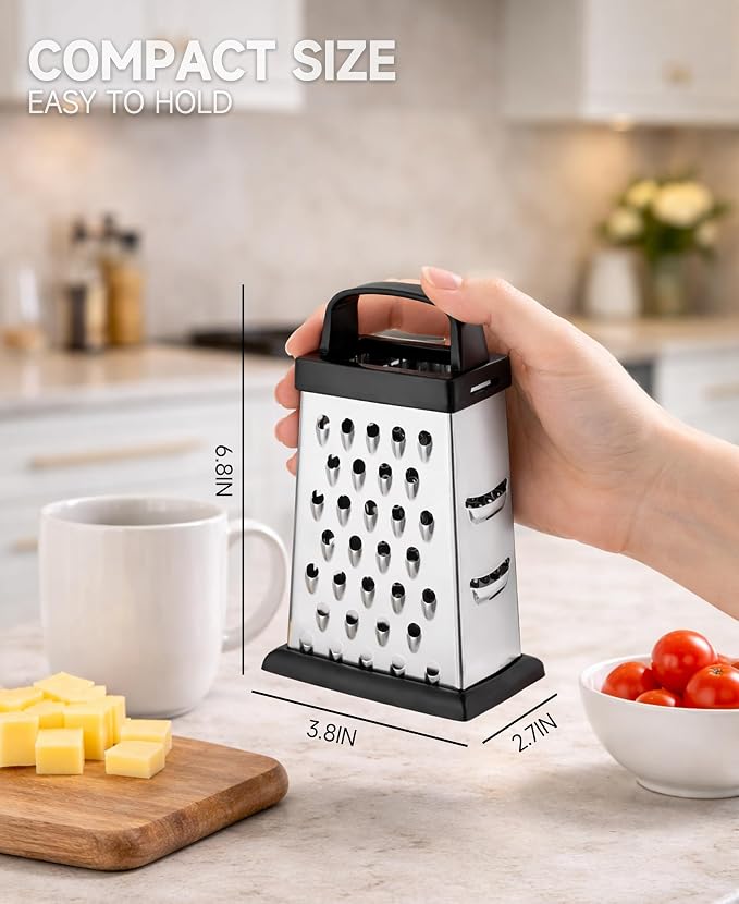 Rallador de queso 4 caras acero inoxidable mini miniatura 3