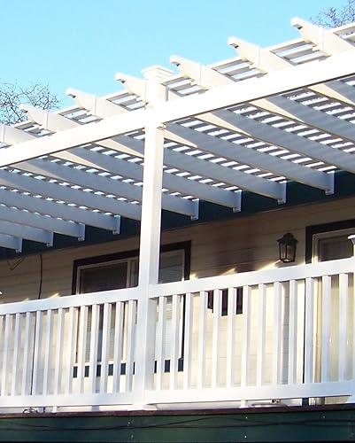 Miniatura 8 de Weatherables Tapa de acabado para pérgola  Tapa de vinilo blanco para un aspecto acabado, hecha para poste de 2 x 8 pulgadas