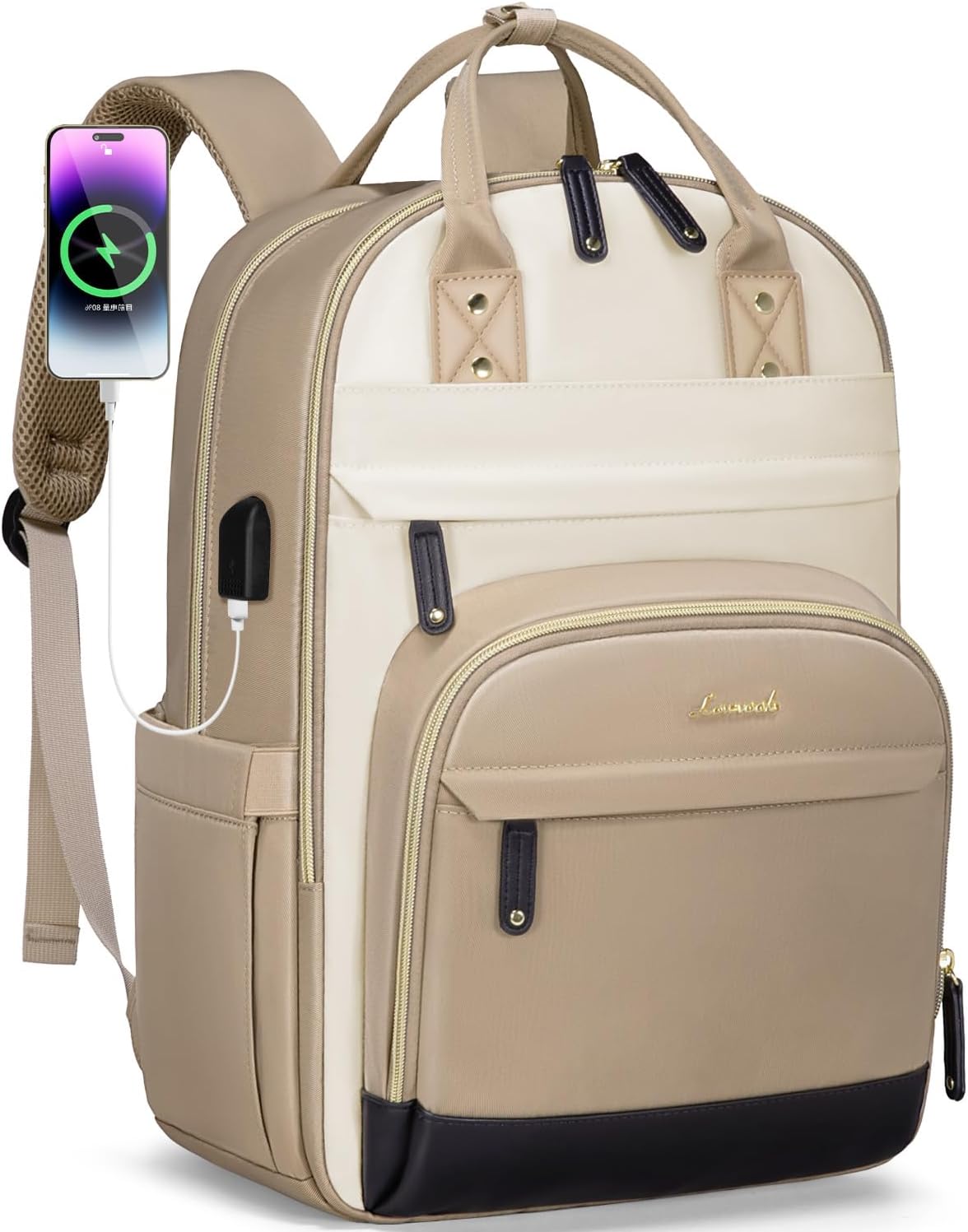 Beige-caqui-negro