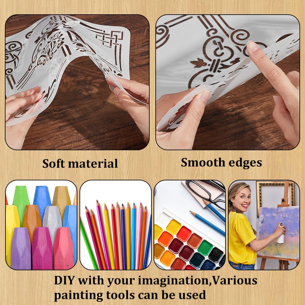 NBEADS Pochoir De Peinture De Poulpe, 29.7x21cm Pochoirs Artisanaux