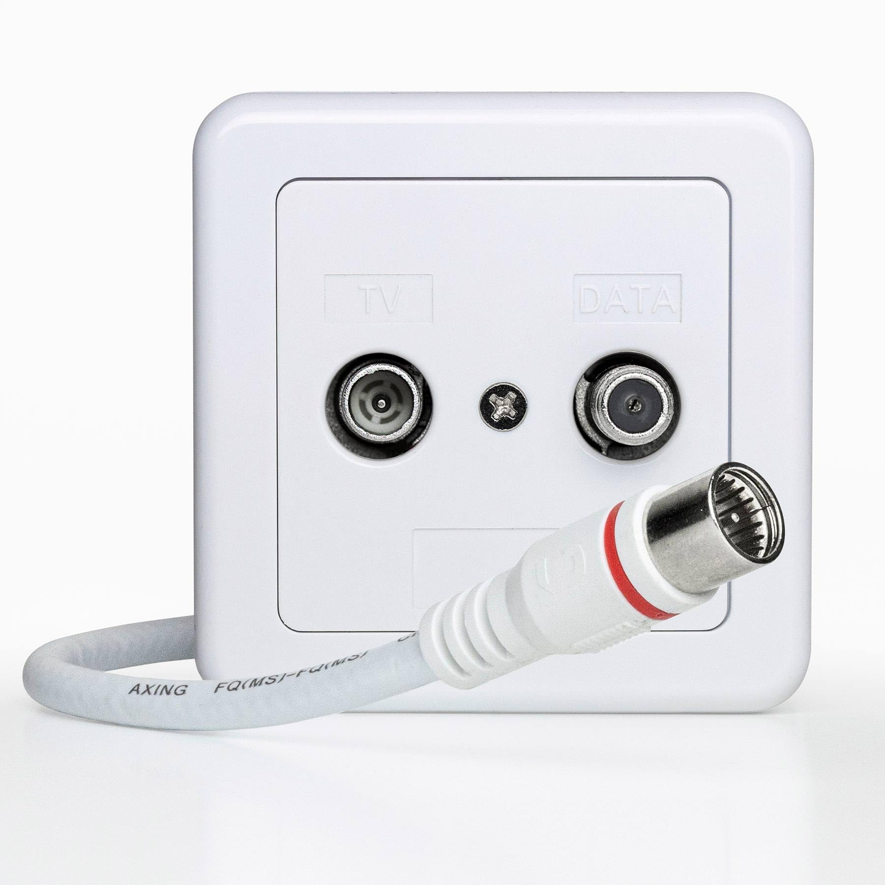 Axing EAK 151-80 kabel przyłączeniowy do urządzeń końcowych 1,5 m F-Quickfix wtyczka F 4-krotnie ekranowany kabel modemowy do modemu kablowego DATA CATV telewizji kablowej
