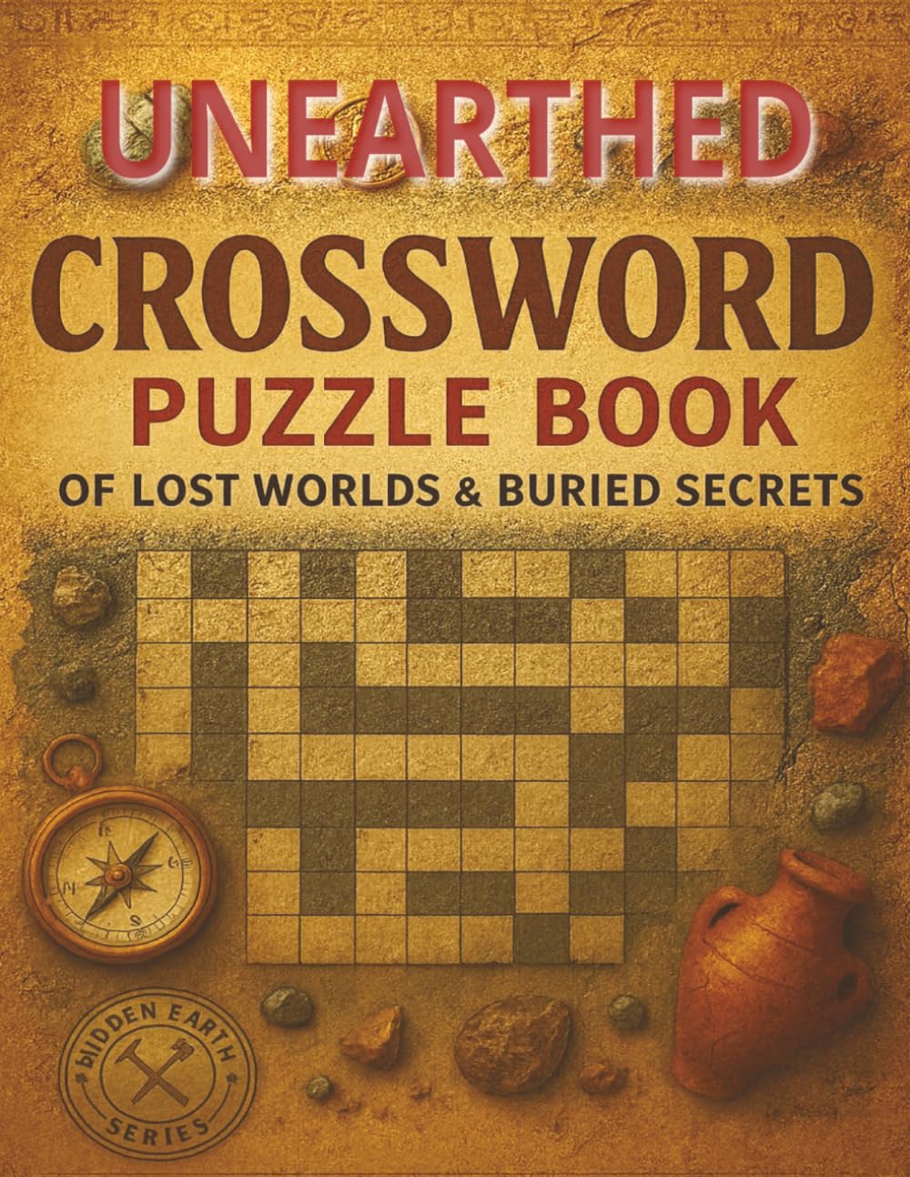 Unearthed Crossword Puzzle Book of Lost Worlds & Buried Secrets: 120 archaeology-themed large-print puzzles, 8.5×11 inches, 240 pages with solutions, ... holidays, camps & Christmas gifts for Seniors
