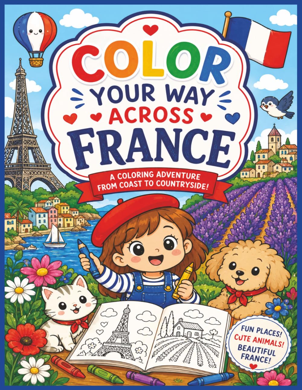 Color Your Way Across France: A Kawaii Coloring Adventure Through France (Color Your Way Across the World)