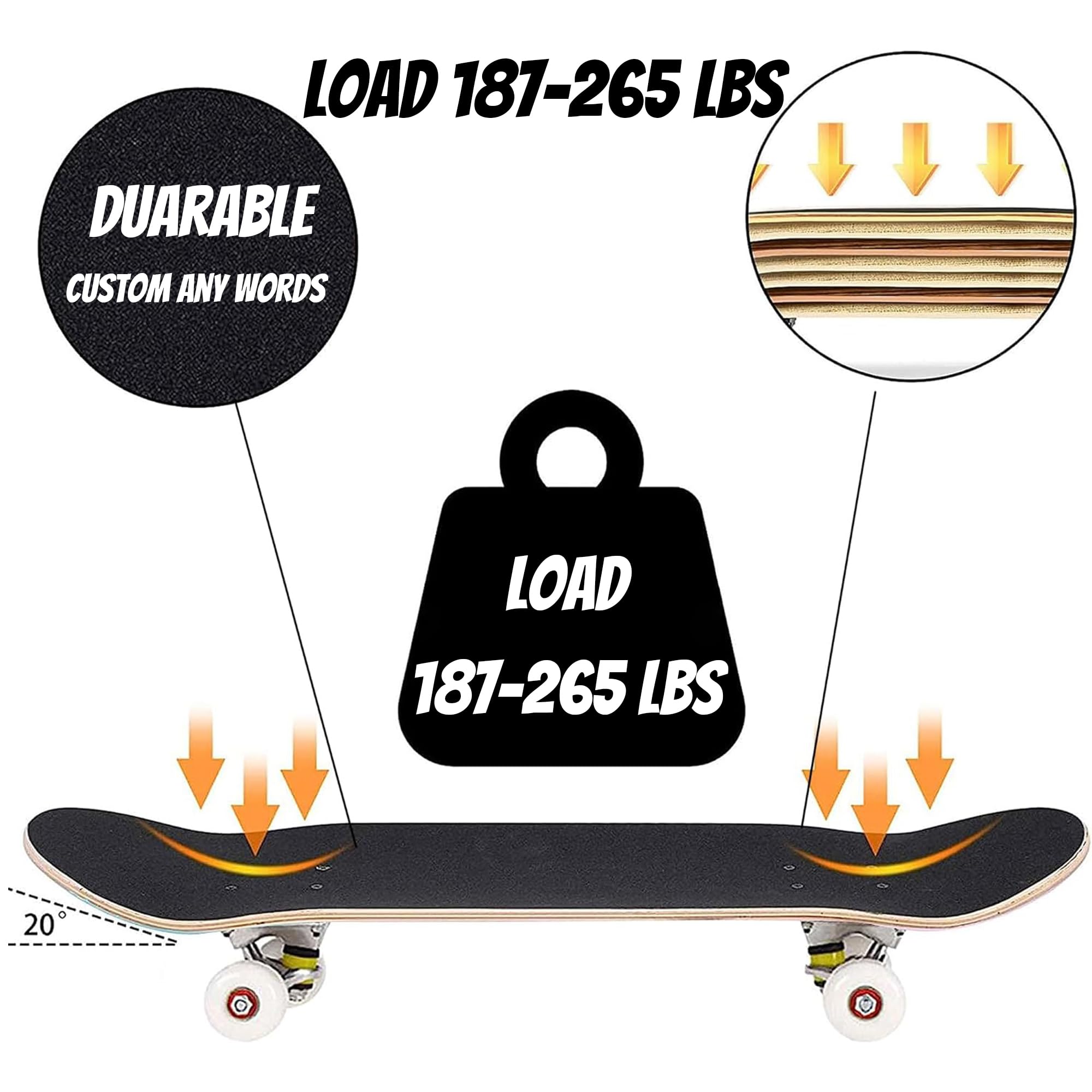 Skateboard En érable Personnalisé De 55,9 Cm, Téléchargez Des Images/texte Pour Personnaliser Votre Skateboard Exclusif, Convient Pour Les Débutants, Les Adolescents, Les Adultes, Planche à Poisson