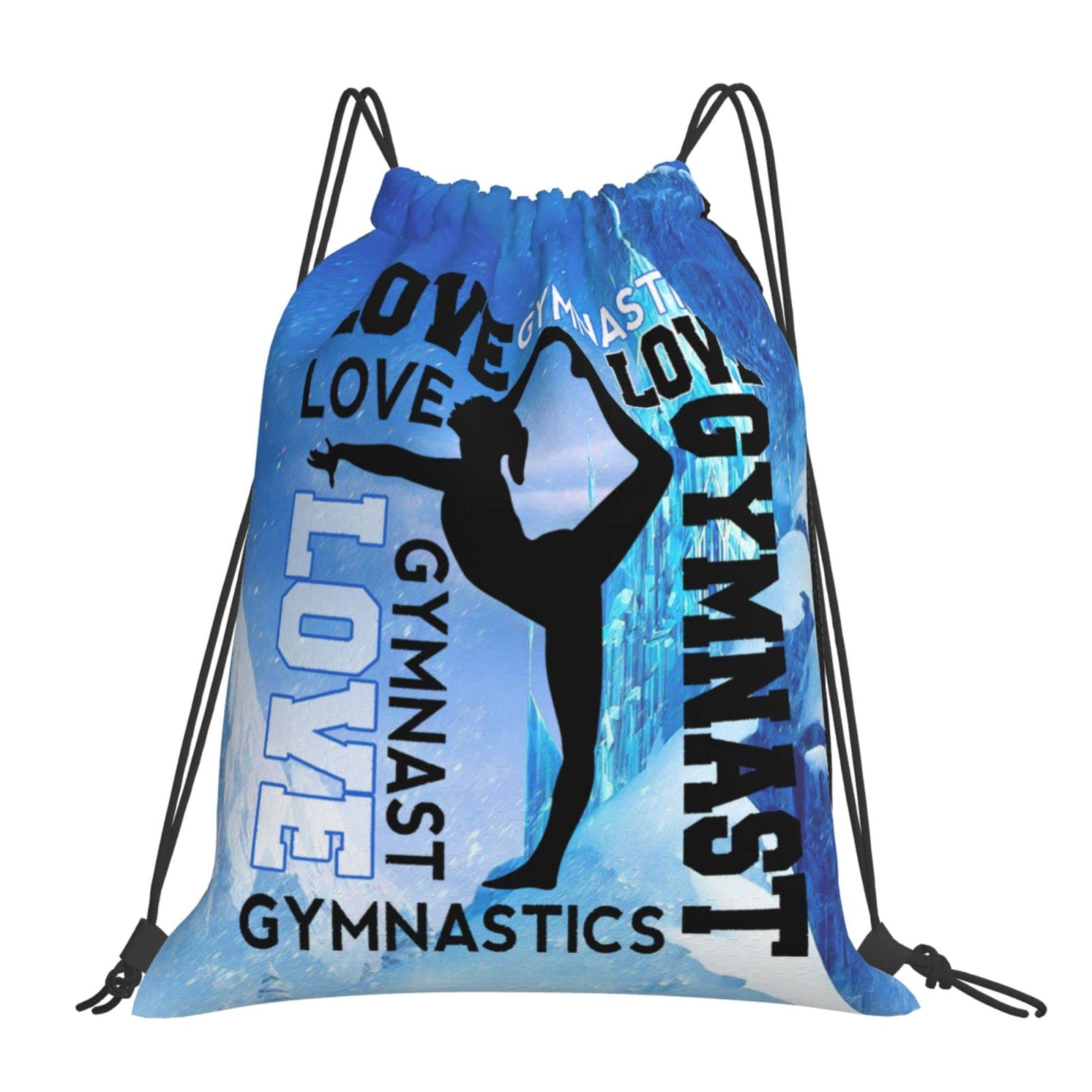 Braytow Gymnastics Drawstring Backpack Light Gym String Bag Pink Water Resistant Sackpack Sport Yoga Daypack For Womens Mens