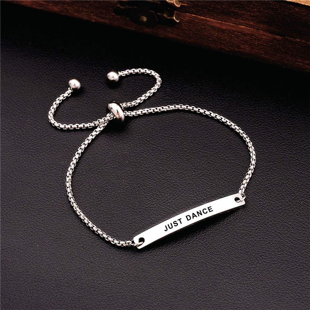 Dainty Cuff Bracelet - Just Dance - Meaningful Engraved Adjustable Bangle Bracelet - Encouragement Gift for Her - Image 4