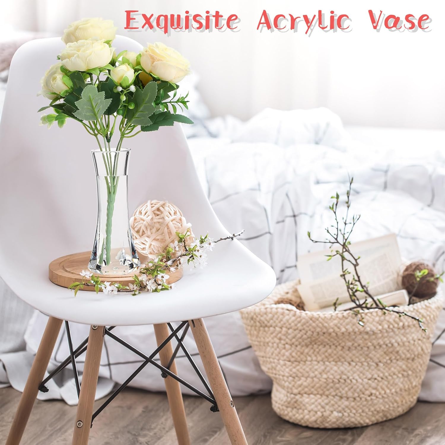 Mumufy 24 Pcs Plastic Bud Vases in Bulk Small Clear Flowers Vases for Centerpieces Wedding Decorations Home Banquet Formal Dinners Party Table Decor(Hexahedron) - Image 3