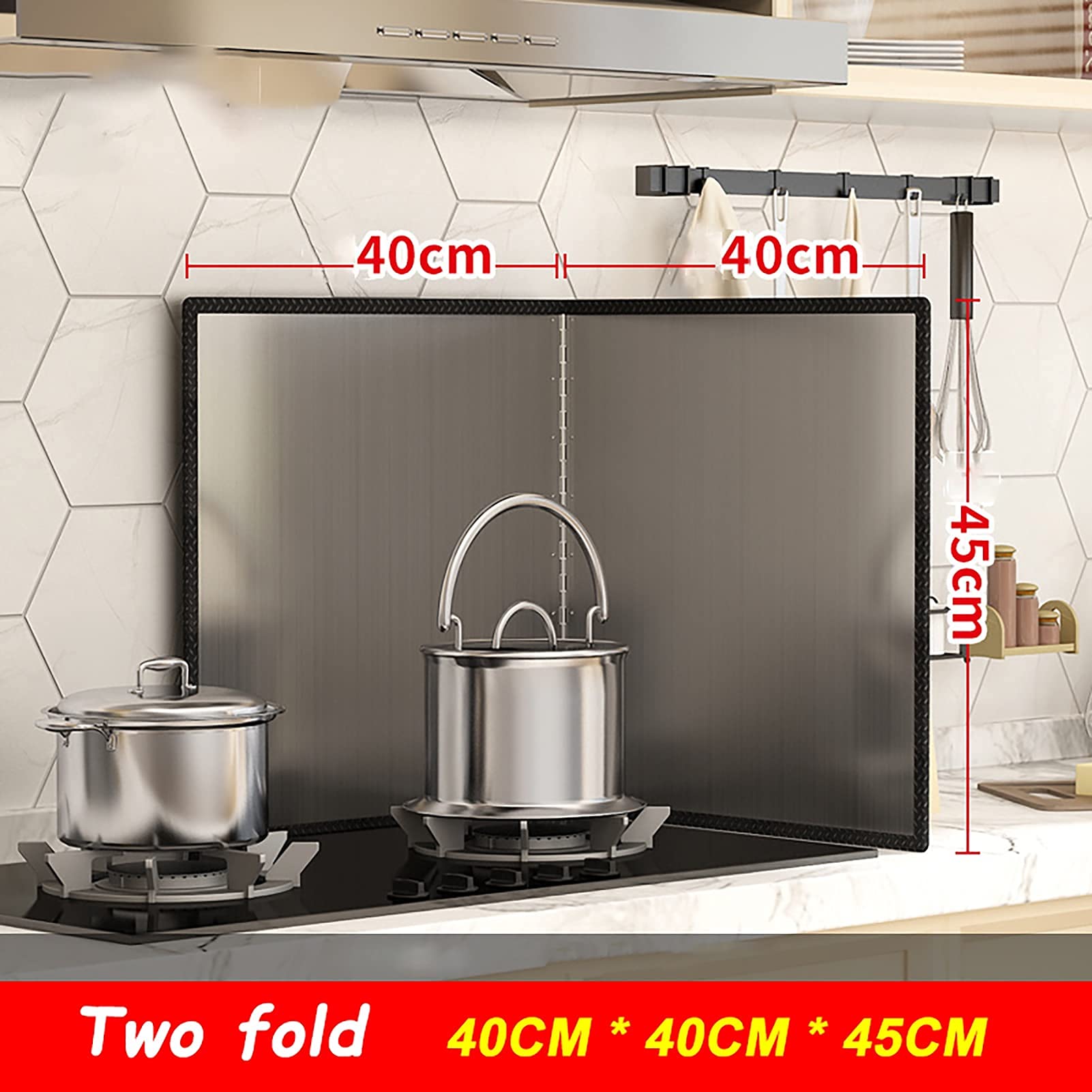 Protector plegable contra salpicaduras de aceite de cocina, paneles antisalpicaduras para estufa de gas, protege la piel de quemaduras, fácil de limpiar, resistente al calor