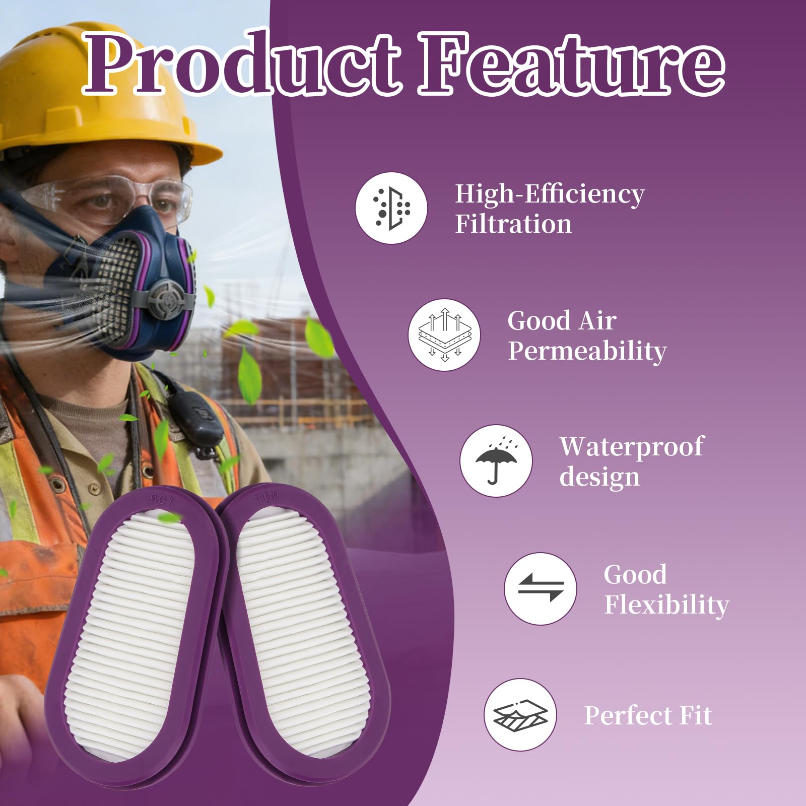 Paquete de 12 filtros SPR321 Res-pirator de repuesto compatibles con GVS Elipse Miller Half Mask Re-spirator SPR321, SPR449, SPR451, SPR457, SPR456 S/M/L, repuesto de filtro de media máscara de