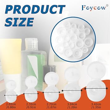 20-Pack Bottle Emptying Cap with 5 Sizes, Flip It Bottle Emptying Kit