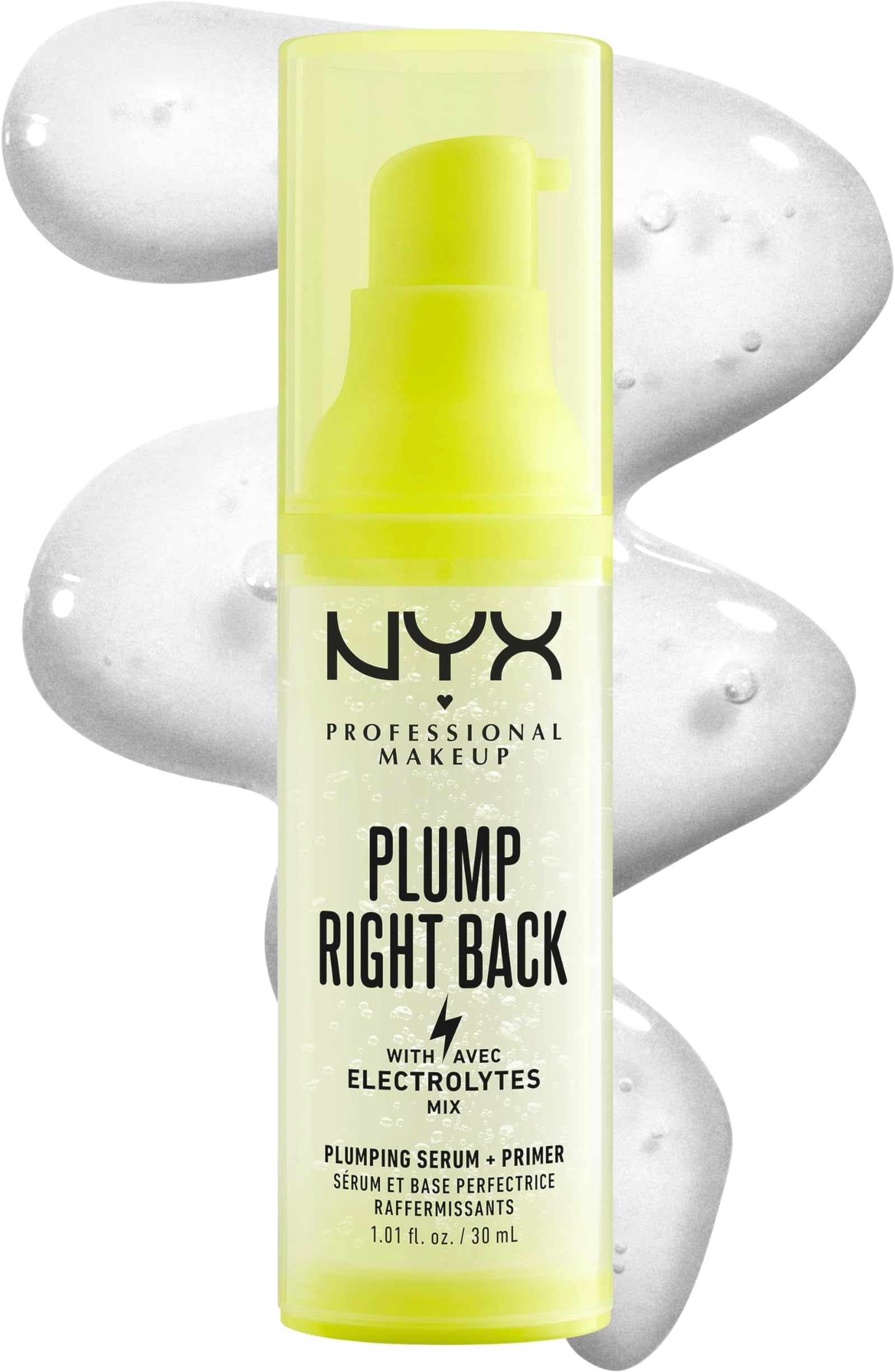 NYX PROFESSIONAL MAKEUP PLUMP RIGHT BACK SERUM AND PRIMER, 1.01 Fl Oz (Pack of 1)