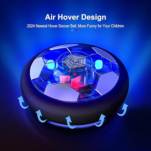 Miniatura 2 de Balón de fútbol Hover juego de pelota de fútbol de hockey 3 en 1 para niños con luz LED recargable regalos de fútbol juegos de bolos juguetes al