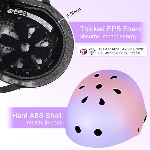 Miniatura 130 de Bienbee - Casco para niños pequeños, casco de patineta para bicicleta, equilibrio, bicicleta, scooter, para niñas y niños de 1-3-5-8-14 años