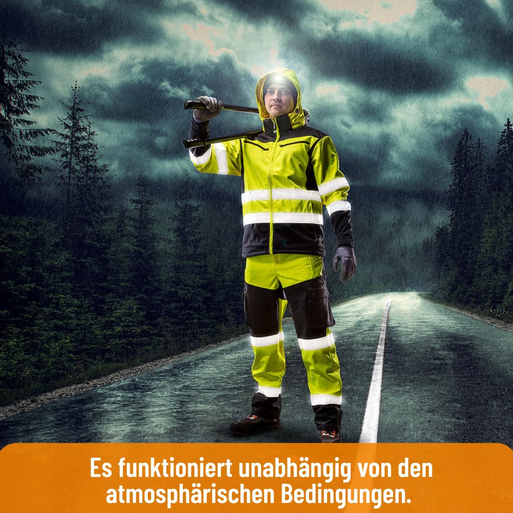 Veste haute visibilité avec bandes réfléchissantes d'alerte en ISO 20471 Veste Orange Jaune Fluo Veste de pluie veste de travail d'alerte protection sécurité Veste
