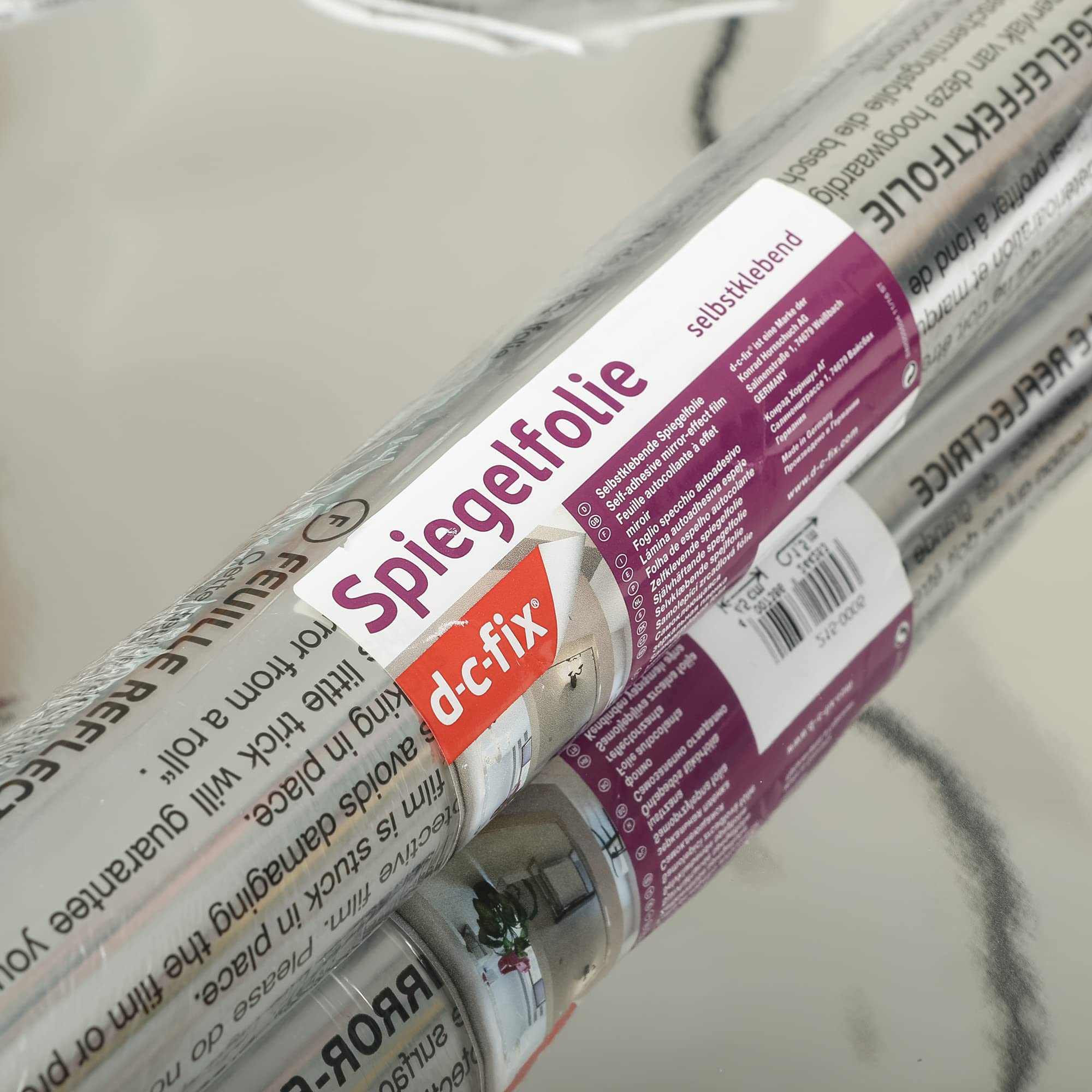 d-c-fix film adhésif pour meuble décoratif Argent 45 cm x 1,5 m – film adhésif décoratif meubles facile d'entretien pour cuisine, armoire, table et rebord de fenêtre – moderne & durable
