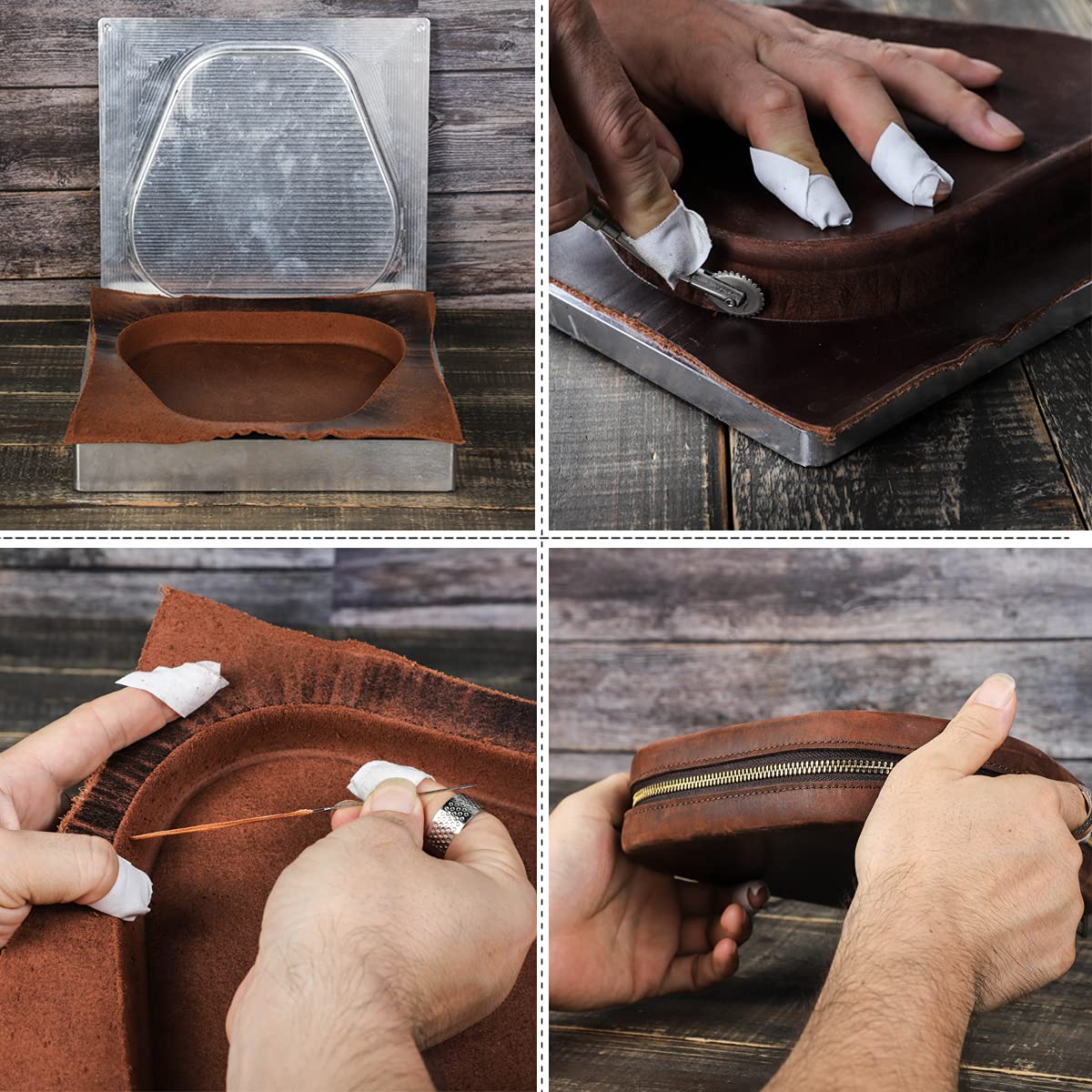 Hiram Custodia in vera pelle fatta a mano per Air pods Max custodia da viaggio per cuffie, borsa da viaggio resistente, colore: Caffè marrone