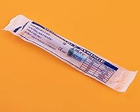 Vista 2 de Jeringa de bloqueo luer desechable de 0.1 fl oz con aguja de 23G/1 pulgada, paquete individual (20)