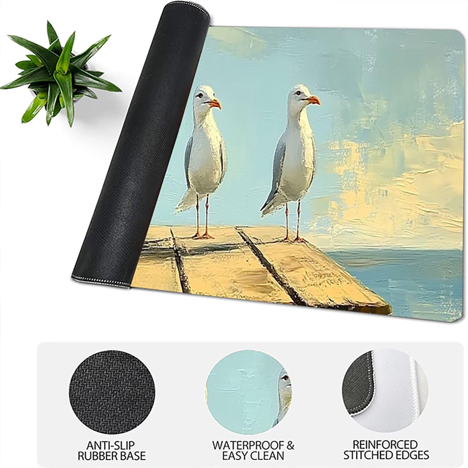 Generico Lejnlnng podkładka pod mysz do gier XXL -120 x 60 cm - drzewo życia duża mata na biurko, wodoodporny krajobraz podkładka pod mysz z antypoślizgową gumową podstawą, do gier i biura JL-7944