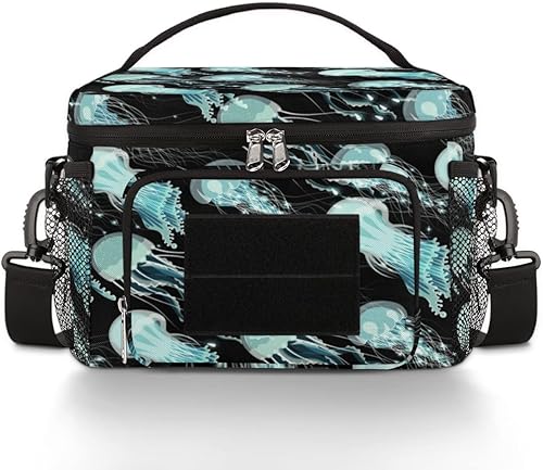Miniatura 2 de Jelly Fish - Bolsa de almuerzo de estilo táctico subacuático para adultos, bonita bolsa de almuerzo para el trabajo, lonchera aislada, bolsa de