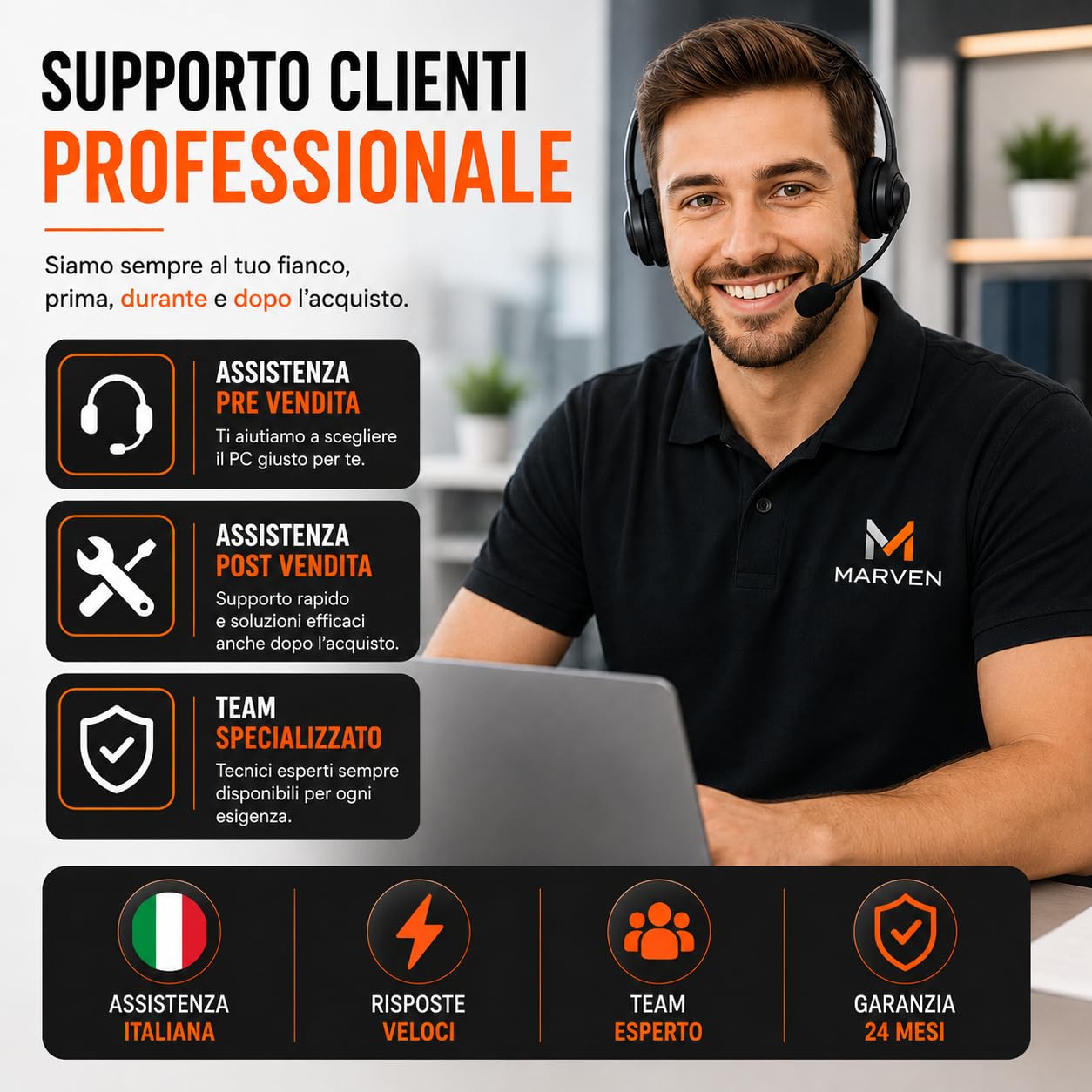 Computer Ufficio Professionale Pc Fisso Completo Nuovo con Intel Core i5 16 GB RAM - 240 GB SSD + 500 GB HDD, Wifi Windows 11 Pro Computer Fisso Pronto all'uso - PC Desktop All in One + Office
