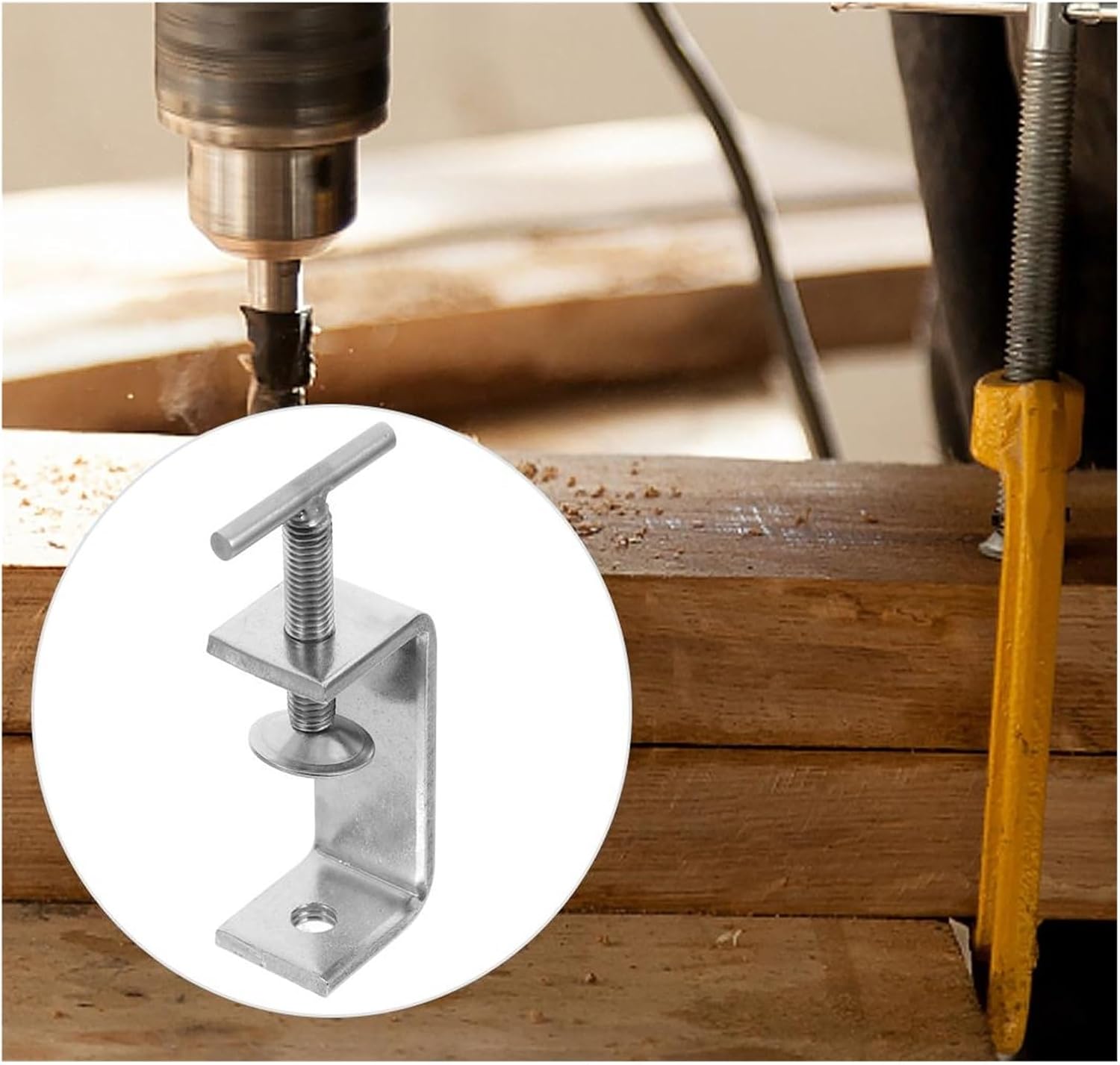 2Pcs Stainless Clip Desktop Clamp For Woodworking Thick Table C Type Adjustable Brick Mount Clamps