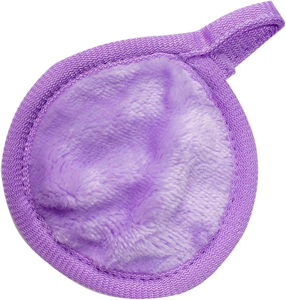 Herbruikbare make-up remover pads -6 stuks herbruikbare make-up remover doeken – herbruikbare gezichtspads, make-up gum voor alle huidtypes – wasbare microvezel make-up remover gezichtsdoeken, paars